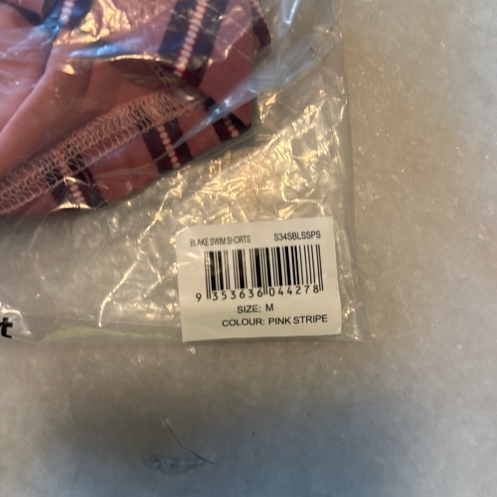 NWT With Jean Blake Swim Shorts | Pink Stripe - Picture 6 of 7